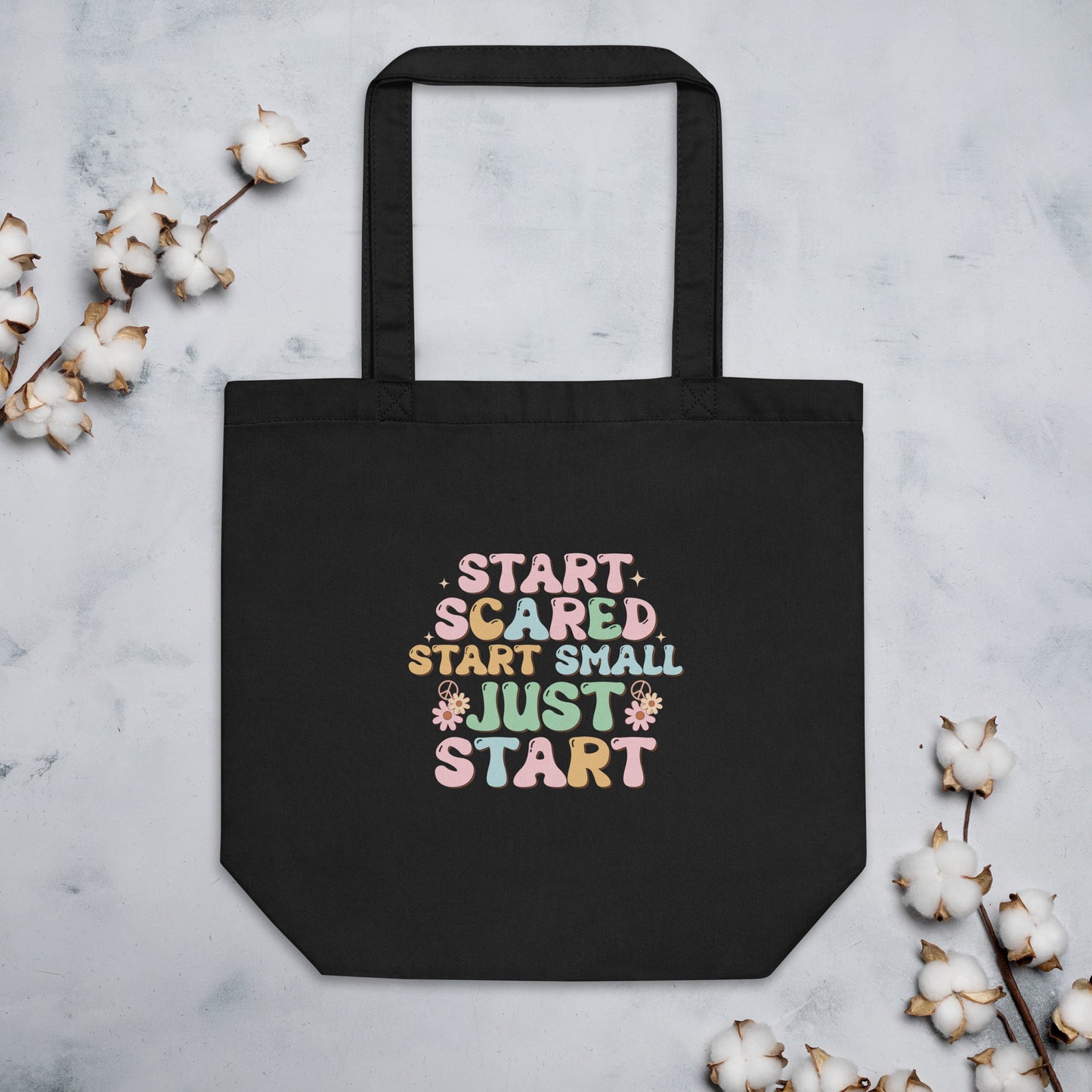 Selah's "Just Start" Affirmation, Eco Tote Bag