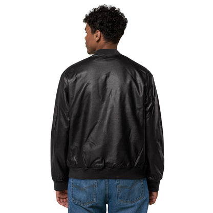 Halie Moon Leather (Vegan) Bomber Jacket