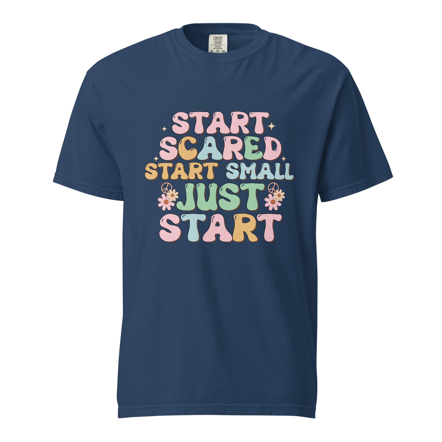 Selah's "Just Start" Affirmation, Unisex garment-dyed heavyweight t-shirt