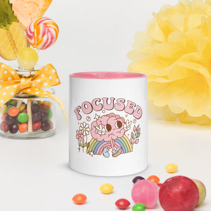 Cute "Focused" Affirmations by Selah Mug with Color Inside!