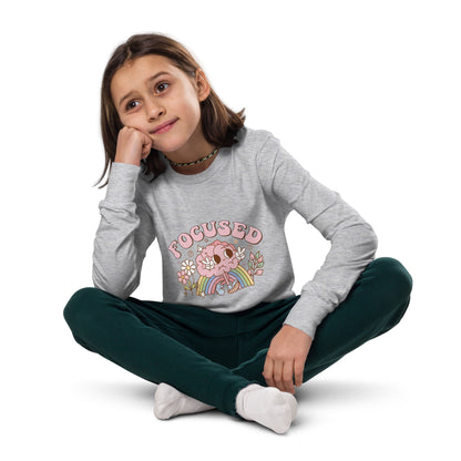 Cute "Focused" Affirmations by Selah Youth long sleeve tee