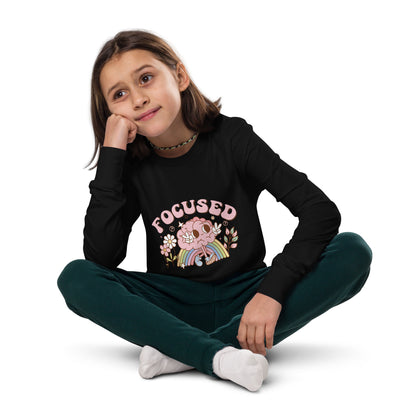 Cute "Focused" Affirmations by Selah Youth long sleeve tee