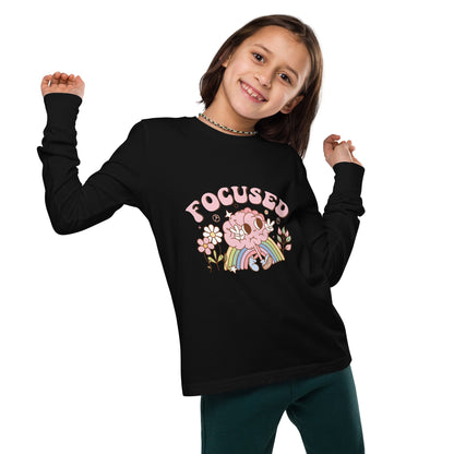 Cute "Focused" Affirmations by Selah Youth long sleeve tee